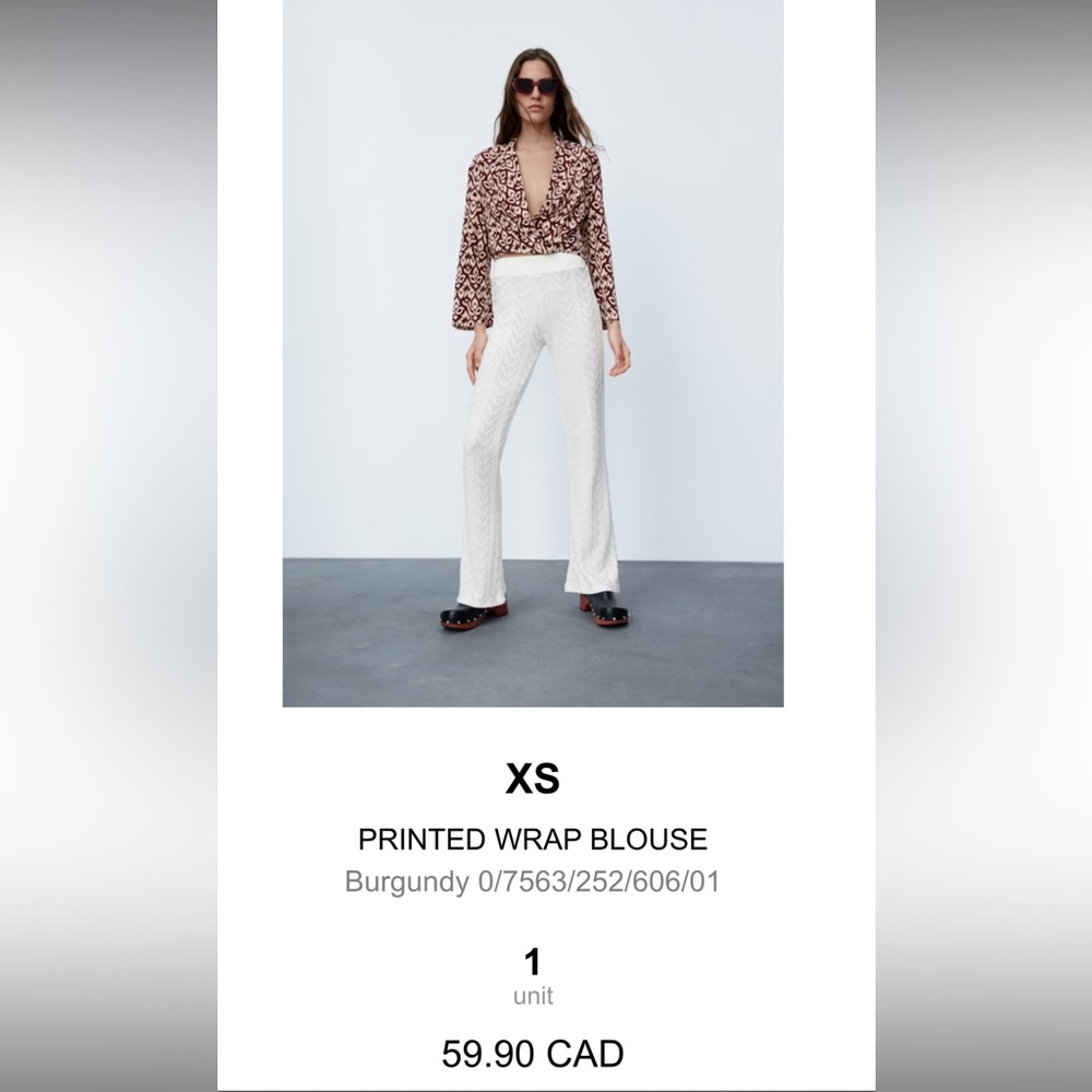 Zara crop long sleeve. Minimal wear, perfect condition.